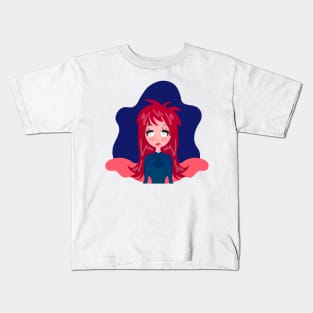 Frustrated red-hair girl Kids T-Shirt